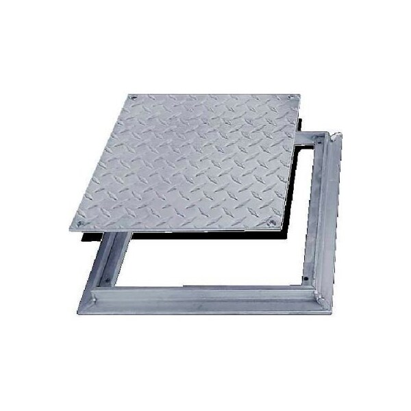 Acudor 12x12 Aluminum Diamond Plate Floor Door - No Hinge